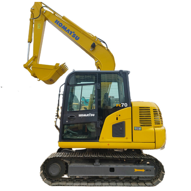 PC70 Komatsu प्रयुक्त मिनी खुदाई 6.5 टन मिनी क्रॉलर खुदाई कृषि