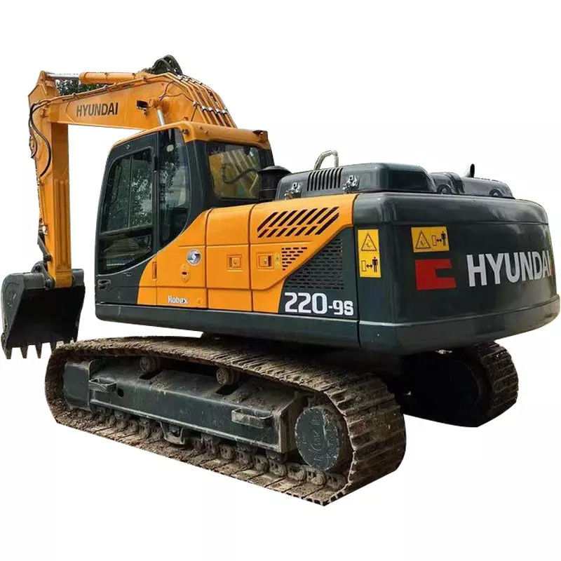 कोरिया में बनी 220lc-9s प्रयुक्त Hyundai एक्सकेवेटर 22 टन क्रॉलर एक्सकेवेटर