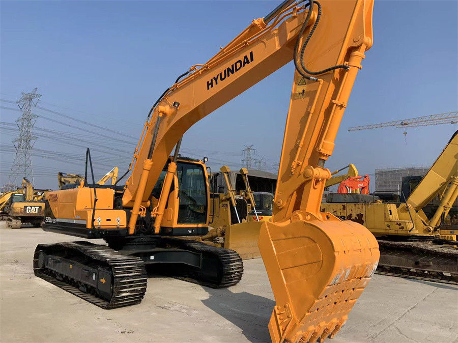 कोरिया में बनी 220lc-9s प्रयुक्त Hyundai एक्सकेवेटर 22 टन क्रॉलर एक्सकेवेटर