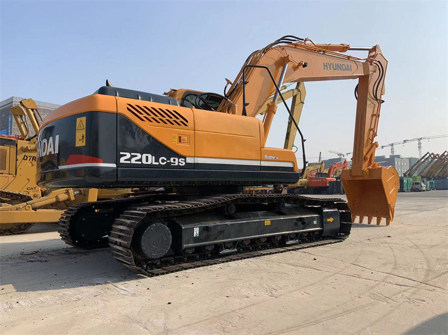 कोरिया में बनी 220lc-9s प्रयुक्त Hyundai एक्सकेवेटर 22 टन क्रॉलर एक्सकेवेटर