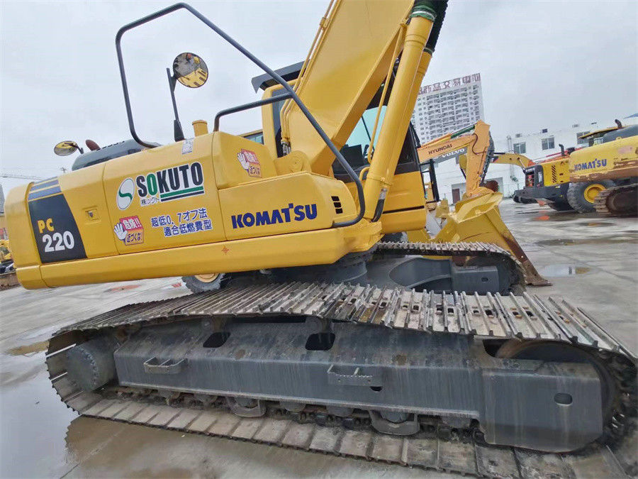 Komatsu Pc220 प्रयुक्त कोमात्सु खुदाई 22 टन जापान मूल छोटे क्रॉलर खुदाई
