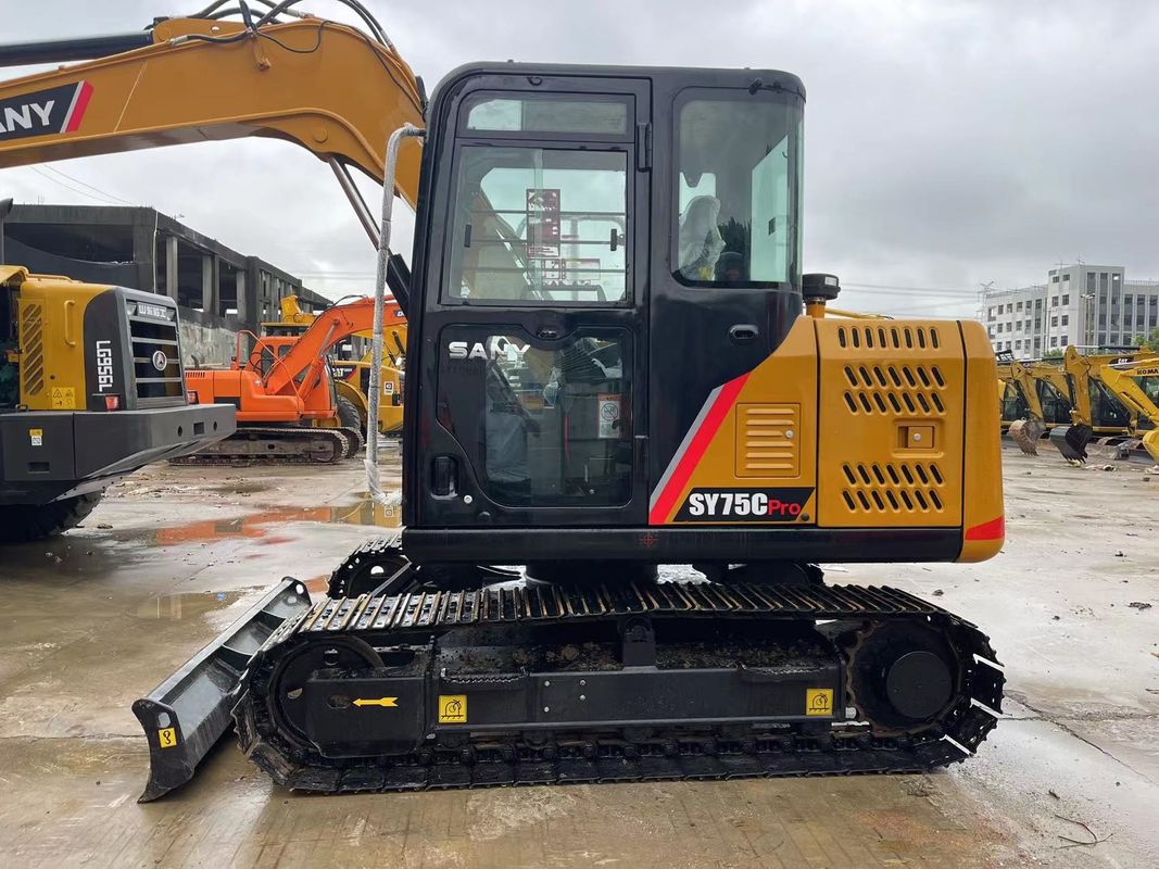 2022 प्रयुक्त Sany SY75C खुदाई Sany Crawler 7.5 टन मिनी खुदाई