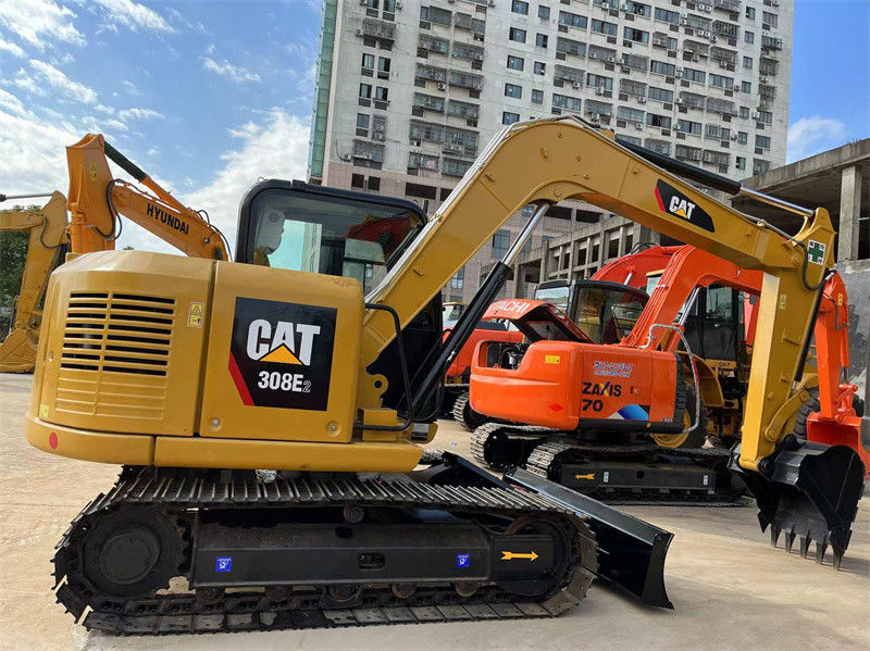 प्रयुक्त CAT 308E2 क्रॉलर मिनी खुदाई मशीन प्रयुक्त कैटरपिलर 306 305 307 308 खुदाई मशीन