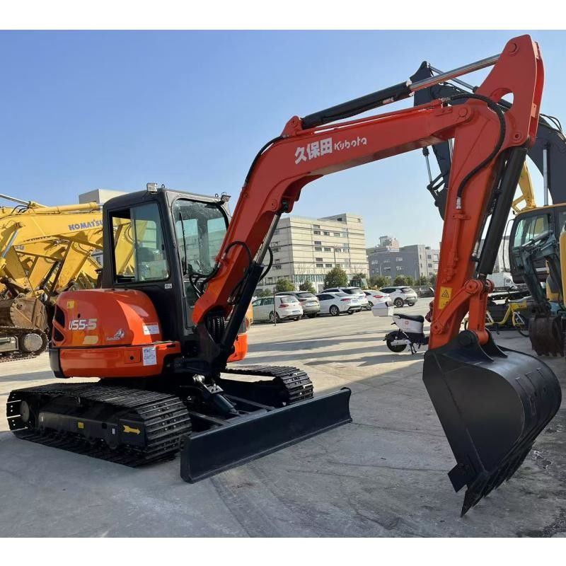 Kubota KX155 जापान खुदाई मशीन 36.5 KN निर्माण के लिए बाल्टी खुदाई बल