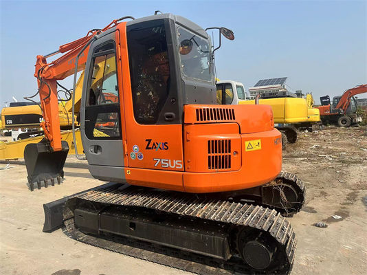 प्रयुक्त हिताची ZX75US मिनी खुदाई मशीन प्रयुक्त 7.5 टन हिताची ZX75 मिनी खुदाई खुदाई मशीन